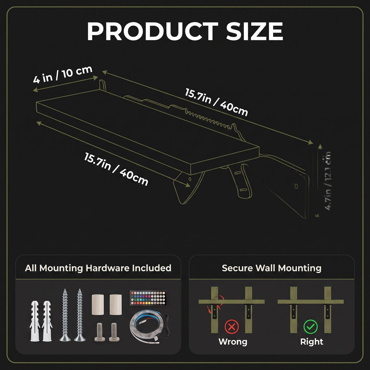 Blackout Ops™ LED Rifle Shelf